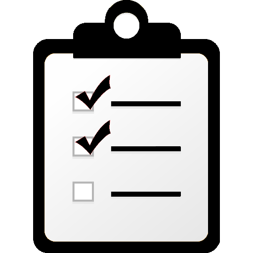 checklist on a pad